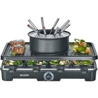 Severin Raclette und Fondue-Set RG 2347, 8 Raclettepfännchen, 1400 W