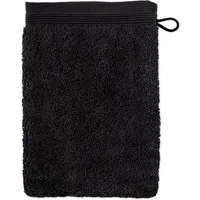 Möve Waschhandschuh Superwuschel 100% Premium Cotton Baumwolle, Walkfrottier (1-St), mit Biesenbordüre und praktischem Kordelaufhänger, einfarbig, weich