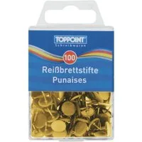 Stylex Schreibwaren Heftzwecke 100 Reißbrettstifte Reißzwecken Heftzwecken gold