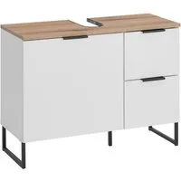 BASIC by Balculina Waschbeckenunterschrank Denver Waschbeckenunterschrank, Badezimmerschrank BxHxT 80x60x35 (1-St) Breite 80 cm, Tür L/R montierbar, Softclose