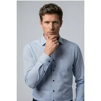 OLYMP Langarmhemd Luxor fein gemustert, Businesshemd, modern fit, New Kentkragen