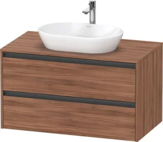 Duravit Ketho.2 Konsolenwaschtischunterbau wandhängend Nussbaum Matt 1000x550x568 mm - K248960797900 K24896079790000