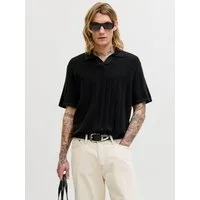 Jack & Jones Polokragenpullover JJEBRADLEY KNIT SPLIT NECK SS SN Baumwolle