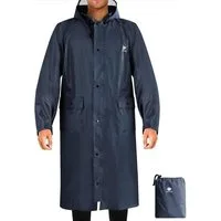 LuxusKollektion Campingstuhl Regenmantel Wasserdicht Regenponcho Kapuze Fahrrad Einheitsgröße Grau