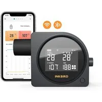 INKBIRD Grillgebläse mit 5 Sonden, Wi-Fi 5G, Bluetooth 5.0, LCD-Bildschirm, Schwarz (1-tlg), Automatischer Lüfter für Raucher