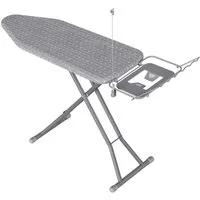SONGMICS Bügelbrett klappbar, höhenverstellbar, mit Ablage 122 x 38/135 x 48 cm Bügelfläche