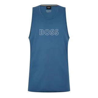 Boss - Ärmelloses Oberteil für Herren, Bio-Baumwolle (Blau)