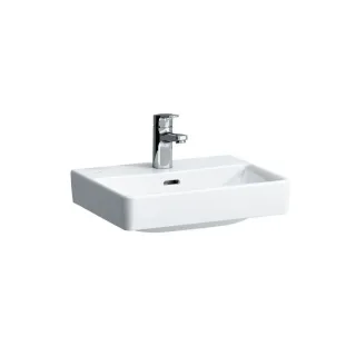 LAUFEN Pro S Aufsatz Handwaschtisch 8169610001091 45x34 cm, weiß, ohne Hahnloch, mit Überlauf