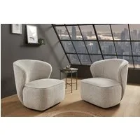 riess-ambiente Drehsessel GATSBY taupe - Bouclé, Tweed, 360° drehbar, Polsterung, Rundumbezug (Einzelartikel, 1-St), Stilvoller Sitz - ideal für Wohn- & Schlafzimmer, Lofts oder Lounges