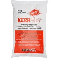 HobbyFun Modelliermasse Gießmasse KeraFlott 5 kg weiß (1 Stück), Keramik, Porzellan, bemalbar, bruchfest