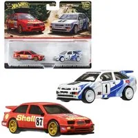 Hot Wheels Spielzeug-Rennwagen Ford Sierra + Ford Escort RS Cosworth Hot Wheels Premium Fahrzeuge