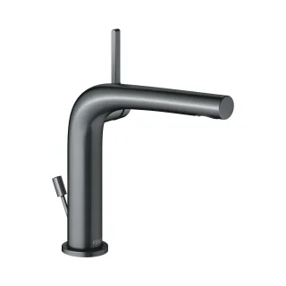 Keuco EHM-Waschtischarmatur 150 Edition 400 51502, mit Ablaufgarnitur, Schwarzchrom geb., 5150213000 51502130000