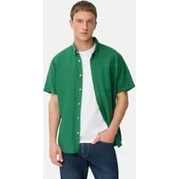camel active Kurzarmhemd aus Leinen-Baumwoll-Mix Kurzarm Button-Down