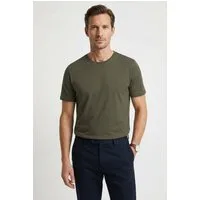 FYNCH-HATTON T-Shirt normale Passform, Kurzarm, hüftbedeckende Länge, aus Baumwolle