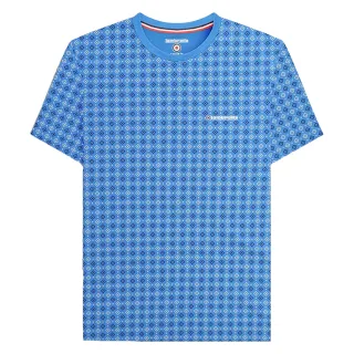 Lambretta - "SS24" T-Shirt Rundum bedruckt für Herren (Vallarta Blau)