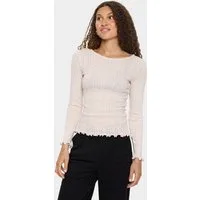 Saint Tropez Langarmshirt GruSZ gewellter Saum