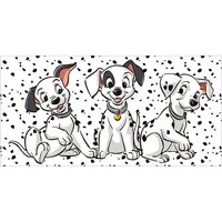 Jerry Fabrics Strandtücher Disney 101 Dalmatiner Handtuch Strandtuch Hunde 70x140 cm Baumwolle, Frottee (1-St)