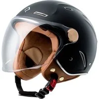 Burnout Motorradhelm Jethelm Retro Look, Sonnenvisier Klarsichtvisier, ECE 22.08