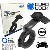 Quad Lock Handy-Halterung QUAD LOCK Motorrad Pro Lenkerhalterung Handy schwarz Groß Bware