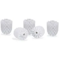 relaxdays Badezimmer-Set WC Bürstenkopf Ersatz im Set 12 mm, (5-St), weiß