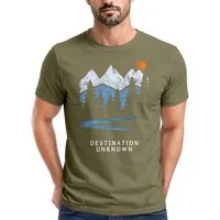 Neverless Print-Shirt Herren T-Shirt Prinstshirt Berge Wandern Adventure Outdoor mit Print