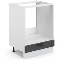 Vicco Herdumbauschrank Fame-Line, Anthrazit/Weiß, 60 cm ohne Arbeitsplatte (1-St)