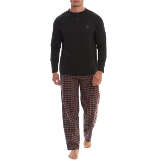KLP4 Herren-Winterpyjama mit langen Ärmeln