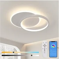 Riserva Deckenleuchte LED Deckenleuchte dimmbar 32W Weiß mit Fernbedienung