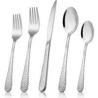 Agger Besteck-Set 20-teiliges Edelstahl-Besteckset mit Messer, Gabel und Löffel, 4 Personen, geeignet für Familienfeiern und den Einsatz im Restaurant
