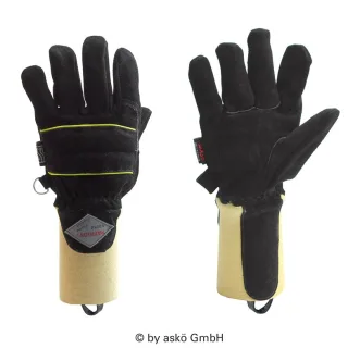 Brandhandschuh PATRIOT® Flame Fighter askö | Schwarz | Strickbund | EN 659 | Chemikalienresistent | direkte Feuerbekämpfung | Innenangriff 6