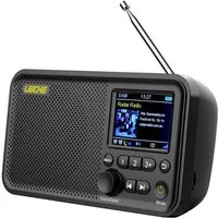 Leicke Tragbares DAB+ Radio DAB+ und UKW Radio, Küchenradio, 2,4" Farbdisplay Radio (5 W, 80 Voreinstellungen, MicroSD/TF/AUX Anschluss, Alarmfunktionen)