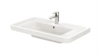 TOTO CF Waschtisch weiß 800mm mit Hahnloch mit Überlauf, LW137Y LW137Y