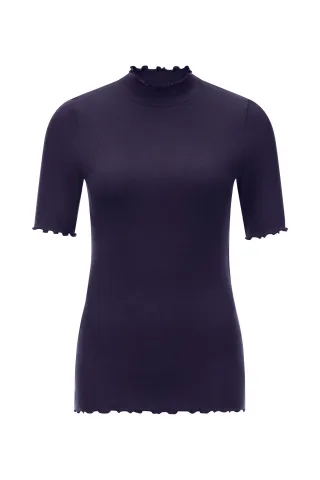 Rich & Royal - Rib Frill Shirt midnight blue - Gr. - XL