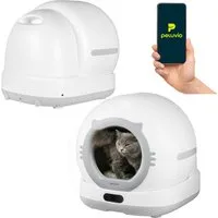 Peluvio Katzentoilette PEARL, Selbstreinigung/ToF+4 Waagen/1080p Kamera/WLAN 2.4+5/72 l