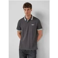 s.Oliver Kurzarmshirt Polo-Shirt Poloshirt aus Piqué mit Kontrast-Details