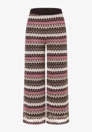 MORE & MORE - Culotte im Ajour-Strick braun - Gr. - 38