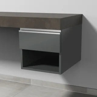 Sanipa Anbau-/Solitärschrank 2morrow (L2350) 340x350x520 Anthrazit-Glanz, L235079 L235079