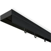 SN DECO GROUP Gardinenschiene Vorhangschiene SH (1) mit Blende 5 cm, 1-läufig, Fixmaß, mit Bohren, verschraubt, Kunststoff