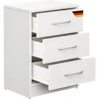 Casaria Nachttisch Eloise (1-St), mit 3 Schubladen Kabelführung Wandbefestigung Boxspringbett