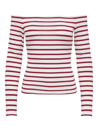 ONLY - ONLLUCA L/S BOATNECK TOP BOX JRS cloud dancer - Gr. - XL