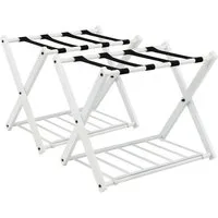 COSTWAY Kastenständer Gepäckablage Metall, 2-tlg.