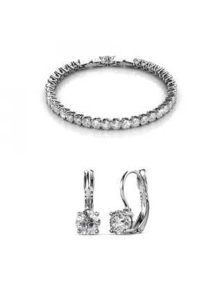 Rundes Venus-Set - Silber und Kristall