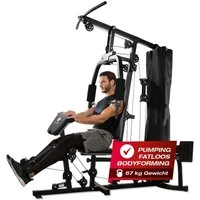 FitEngine Kraftstation Trainingsstation Power & Fitnessstation Homegym, Kraftstation für den ganzen Körper,  Gewichte bis zu 67 kg