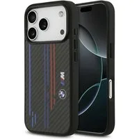 BMW Handyhülle Case iPhone 17 Pro MagSafe Kevlar schwarz Tricolor Logo 6,3 Zoll, Kantenschutz