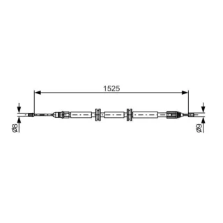 Bosch Handbremsseil hinten rechts Renault Kangoo