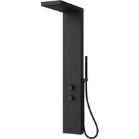 Marwell Duschsäule Essenza, Höhe 125 cm, Edelstahl Regendusche, 125 x 20 cm