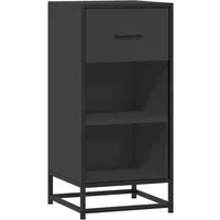 vidaXL Sideboard Sideboard Schwarz 35,5x35x76 cm Holzwerkstoff und Metall (1 St)