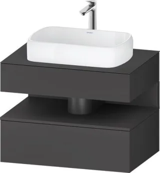 Duravit Qatego Konsolenwaschtischunterbau wandhängend Graphit Matt 800x550x600 mm - QA4730049490000 QA4730049490000