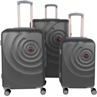 Crosstravel Kofferset Amy, 4 Rollen, (3 tlg., Hartschalen Trolley-Set), Robuste Hartschale mit TSA-Schloss und Wasserabweisender Oberfläche