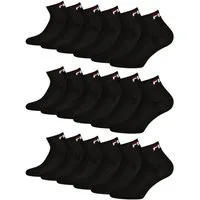Fila Sportsocken Quarter Socken (9-Paar) mit weichem Rippbündchen